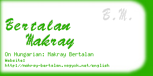 bertalan makray business card